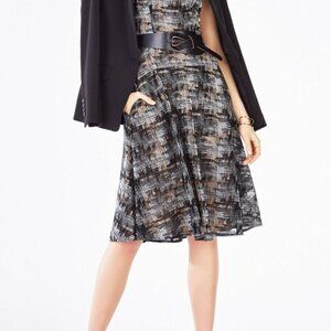 BCBG Maxazaria, NWT, Black Beige Dress, Burnout, “ Brigetta”, Hidden Pockets, 4